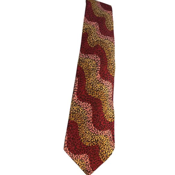 Missoni Cravatte Vintage Silk Tie Multicolor Abstract Wave Pattern Made in Italy - Picture 3 of 3
